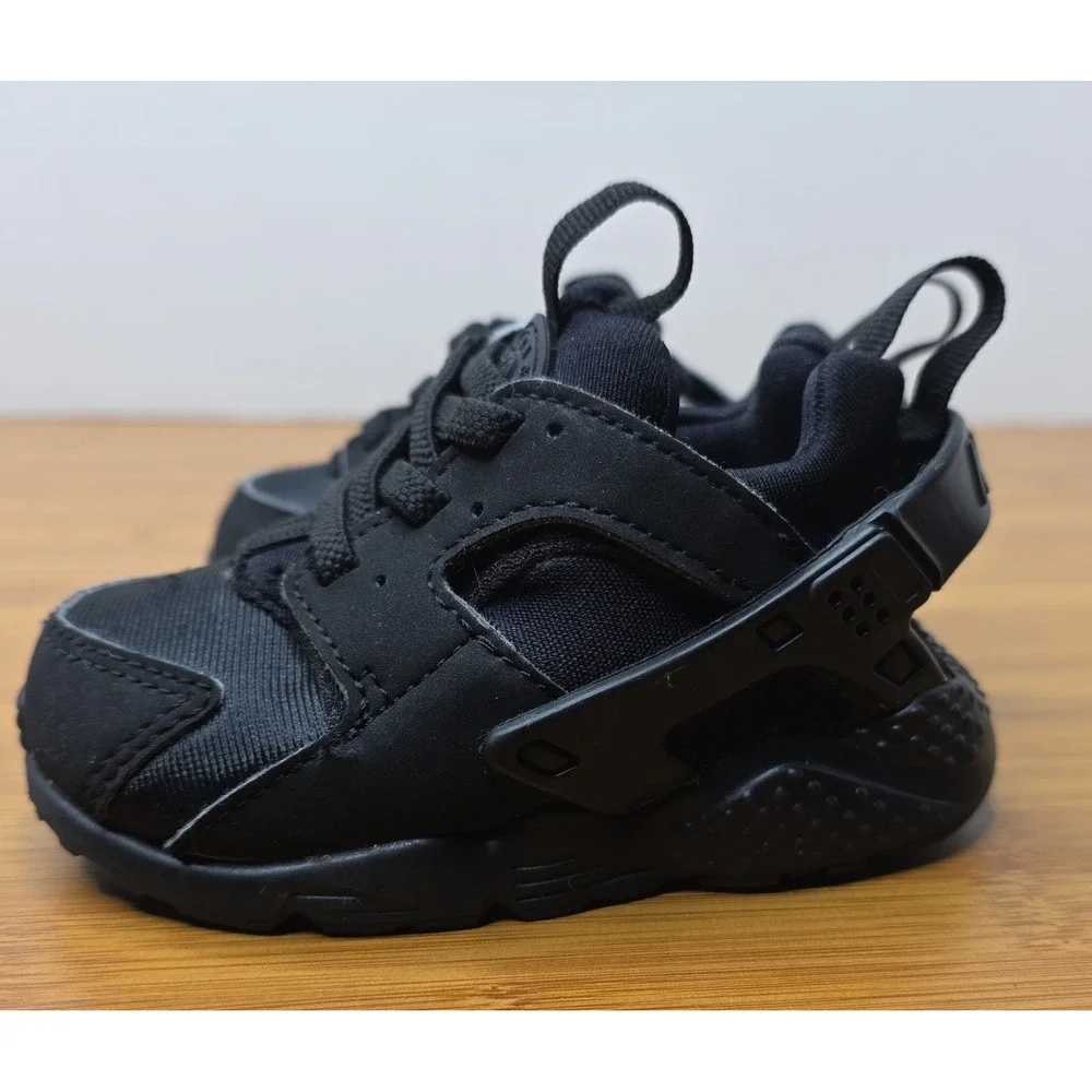 Nike Huarache Run Triple Black Size 5C Sneakers Shoes Baby Toddler FV5604-001